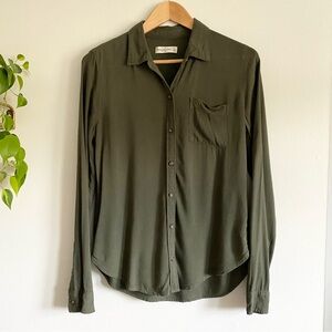 Abercrombie & Fitch Olive Green Button Down Shirt